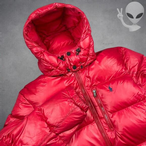 Ralph Lauren Other - Polo Ralph Lauren Medium Red Gorham Goose Down Puffer Jacket Parka Coat Hooded